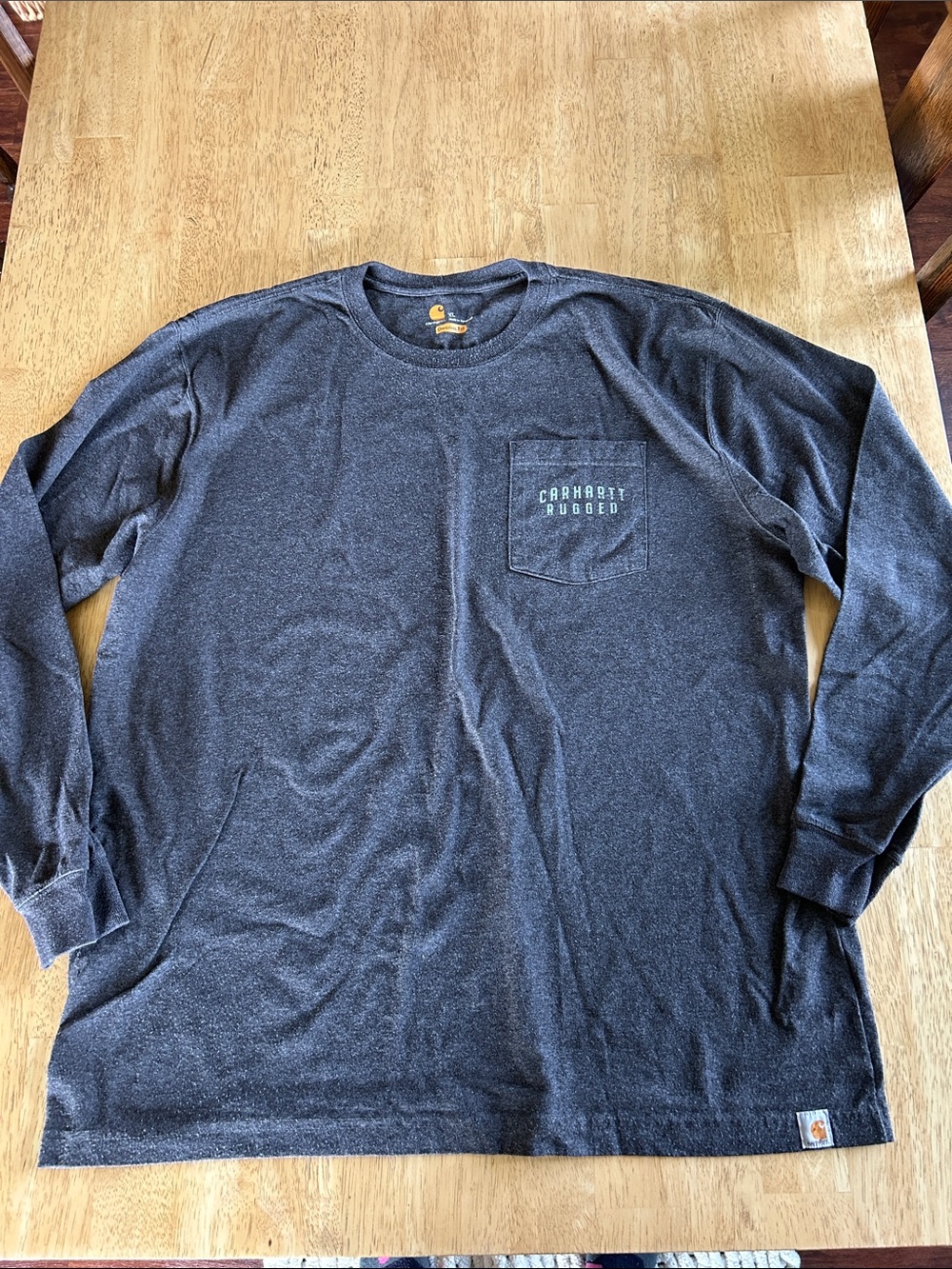 Carhartt Men's Long-Sleeve Pocket Tee - Charcoal Heather